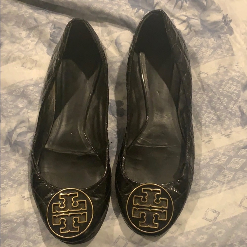 Tory Burch Quilted Black Ballet Flats
